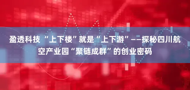 盈透科技 “上下楼”就是“上下游”——探秘四川航空产业园“聚链成群”的创业密码