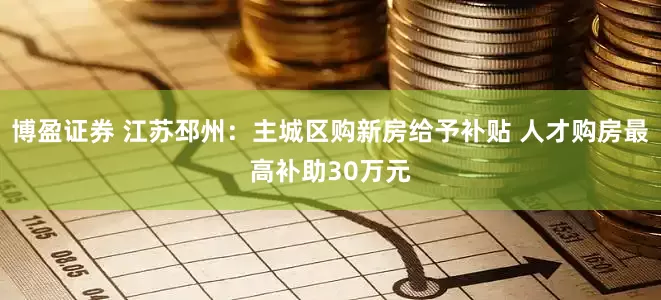 博盈证券 江苏邳州：主城区购新房给予补贴 人才购房最高补助30万元